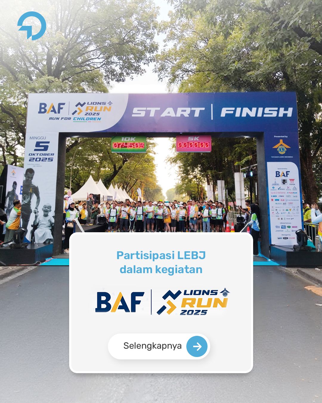 LEBJ ikut meramaikan BAF Run 2025 @lionsrunindonesia di Gelora Bung Karno